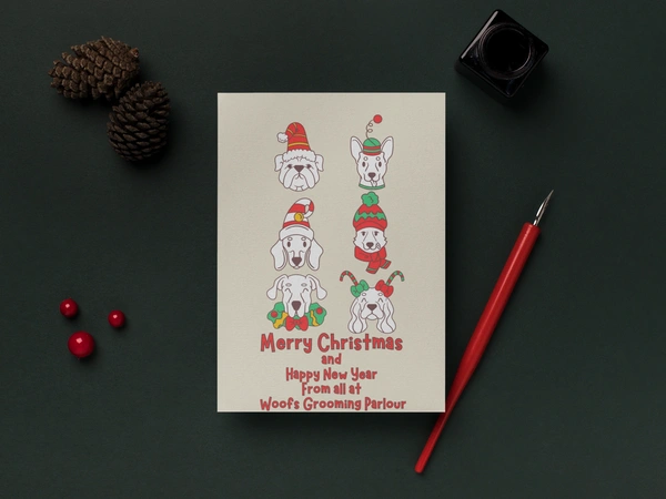  Elegant - Christmas - Card - Mockup - Surrounded - By - Xmas - Ornaments - 23814